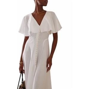 NEW THREE GRACES delphine dress in white